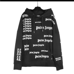 Palm Angels Black Graphic Hoodie
